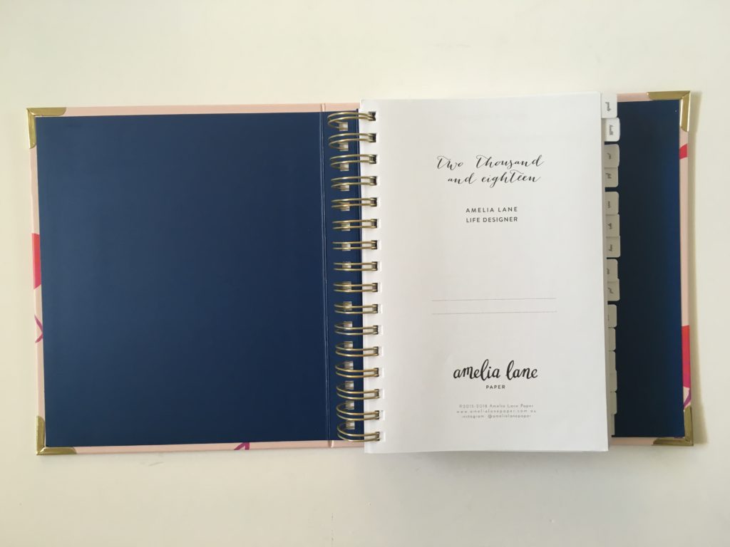amelia lane paper planner review 2018 flamingo cover a5 horizontal weekly spread australian made aussie planner addict meal plan fitness budget tabs