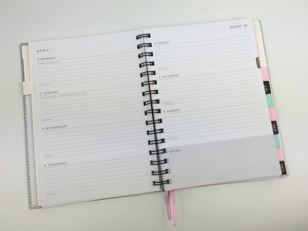australian made planner kmart haul weekly planner horizontal review monday start lined public holidays printed small size