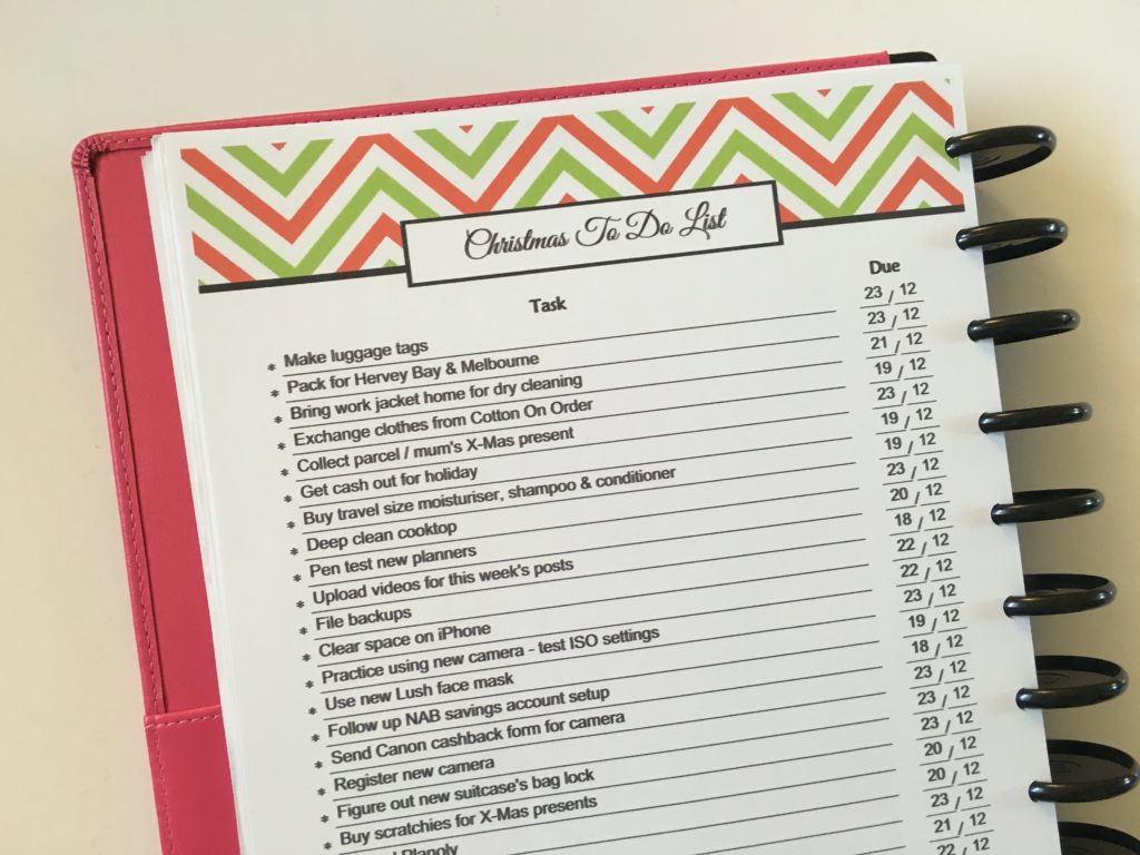 christmas to do list checklist arc notebook review how it works editable printable diy template free download all about planners-min
