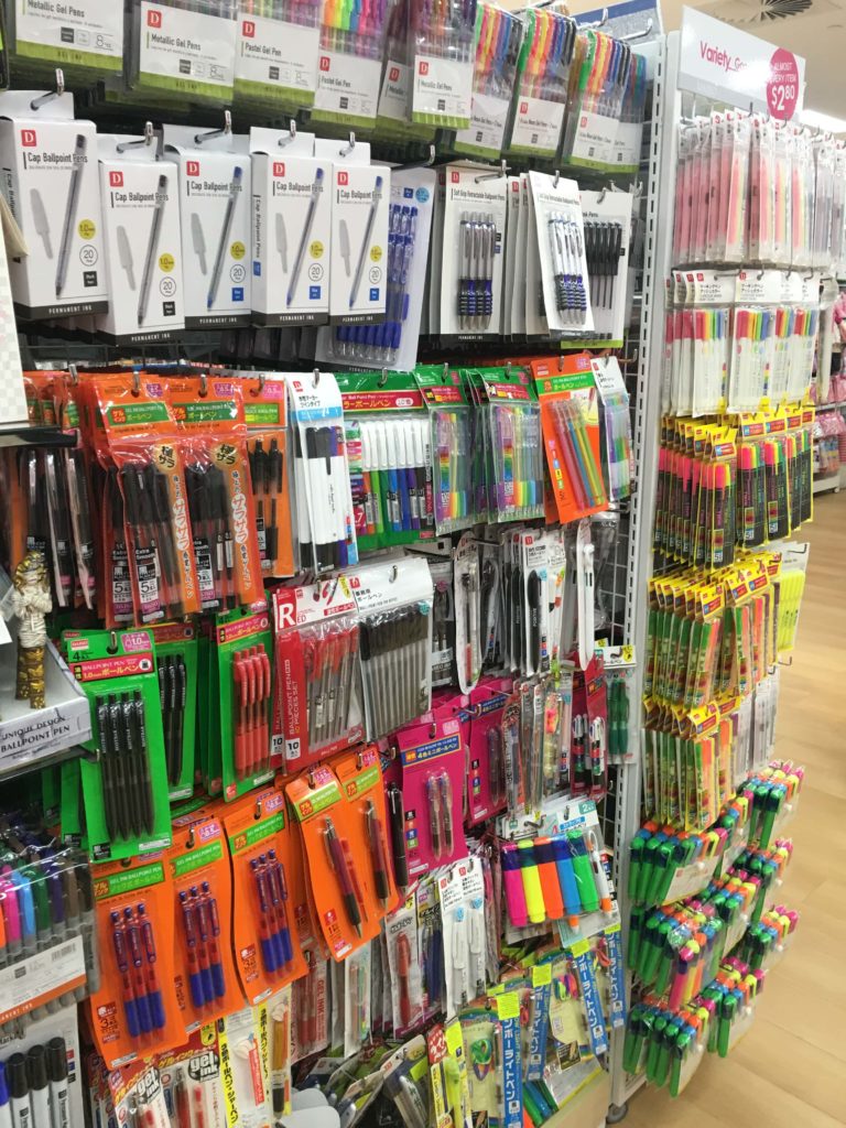 daiso japan stationery pen australia aussie planner shops supplies stationery roundup review haul highlighters cheap-min