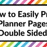 How to easily print printables double sided (duplex printing tutorial)