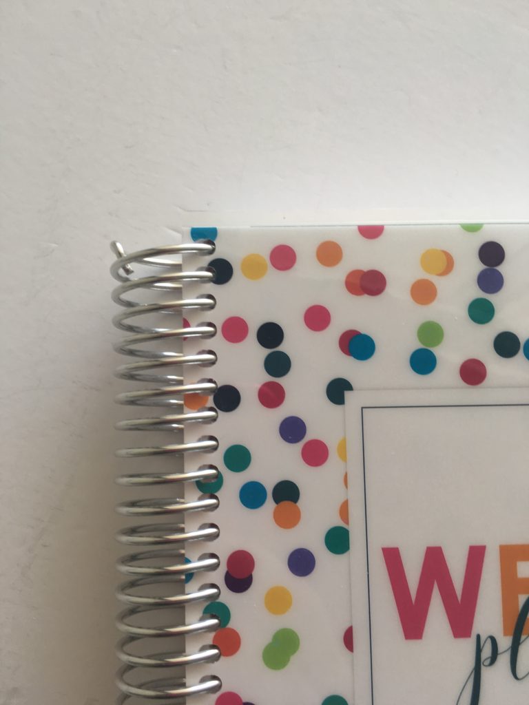 limelife planner spiral binding rainbow confetti dots cover weekly planner layout c review agenda organization preppy week starts monday