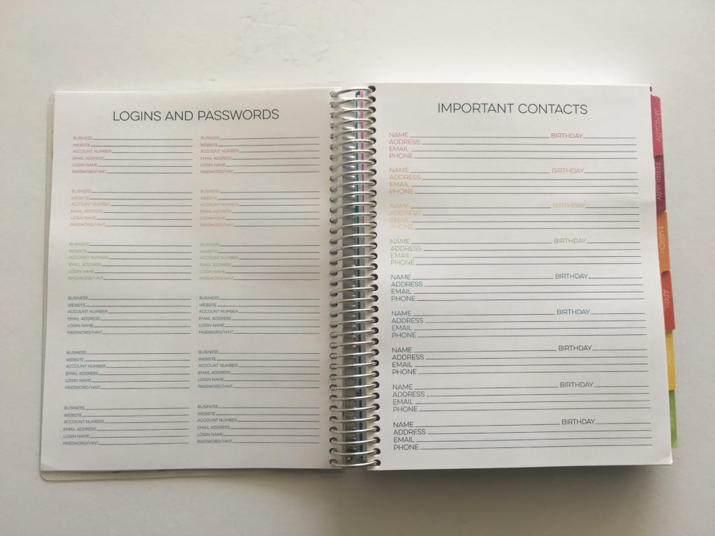 limelife planner weekly logins passwords handy extra pages bright colorful rainbow school mom blogging planner spiral bound medium size week starts monday