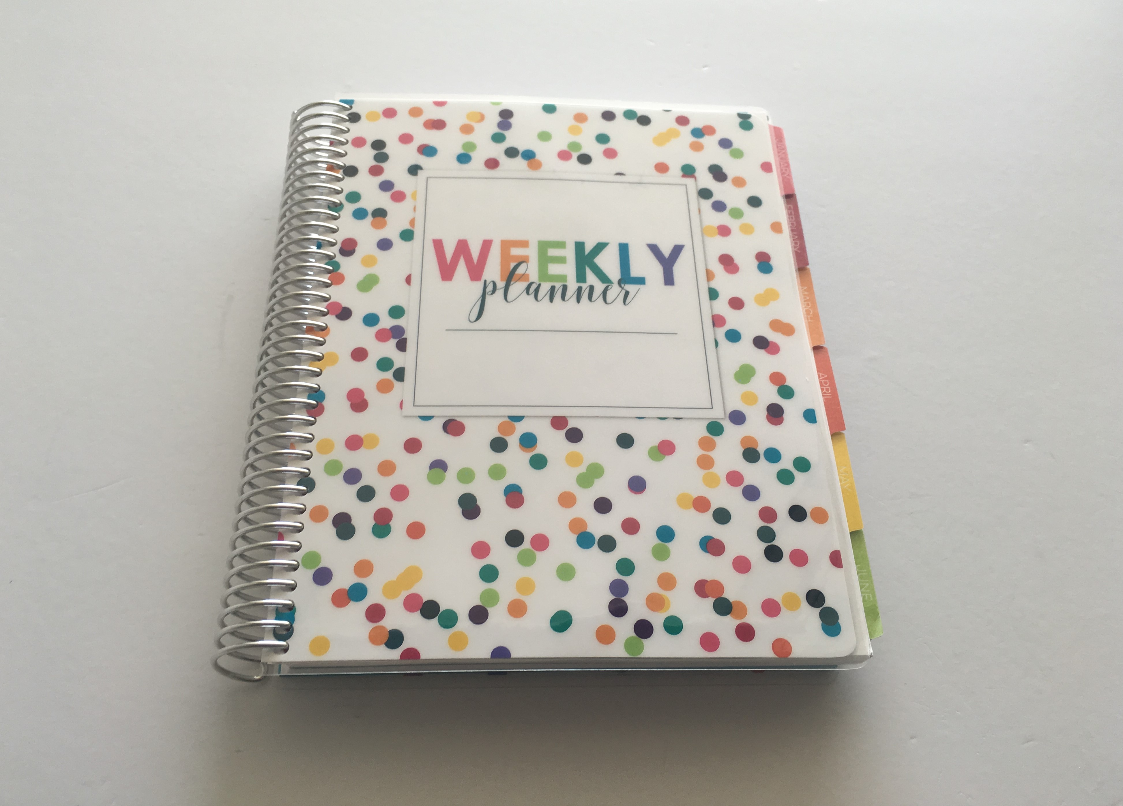 limelife weekly planner review layout c confetti dots rainbow layout student school personalised mom organizer agenda daily spiral bound 2 page monthly calendar
