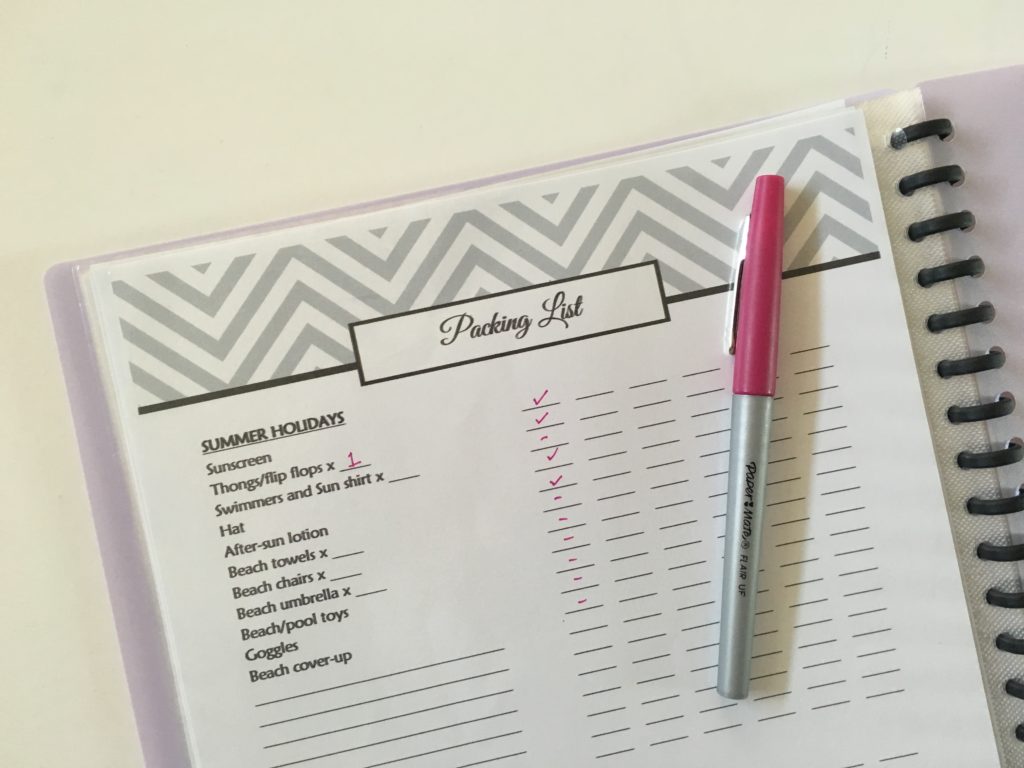 packing checklist printable trip planning organizer vacation planner keep documents organized