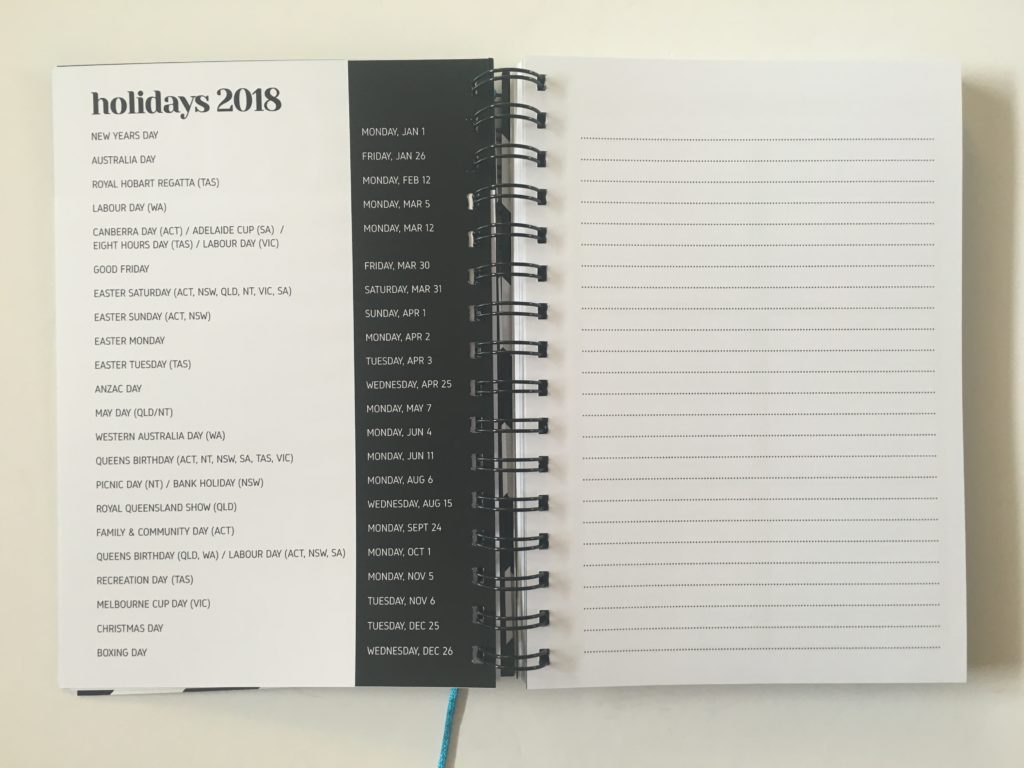 penny paperoni public holidays for australian made planner horizontal weekly planner monday start 2 page monthly calendar sunday start lined a5 size wire binding