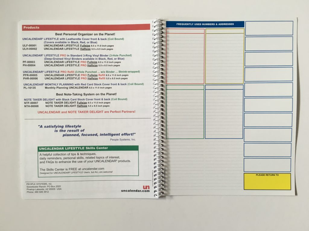 uncalendar monthly calendar review colorful versus neutral pros and cons should i buy it annual planning goal setting productivity simple minimalist contacts page