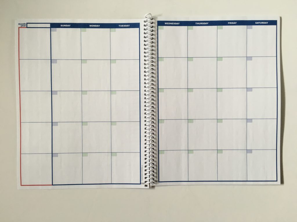 uncalendar monthly calendar review colorful versus neutral pros and cons should i buy it annual planning goal setting productivity simple minimalist large boxes handwriting