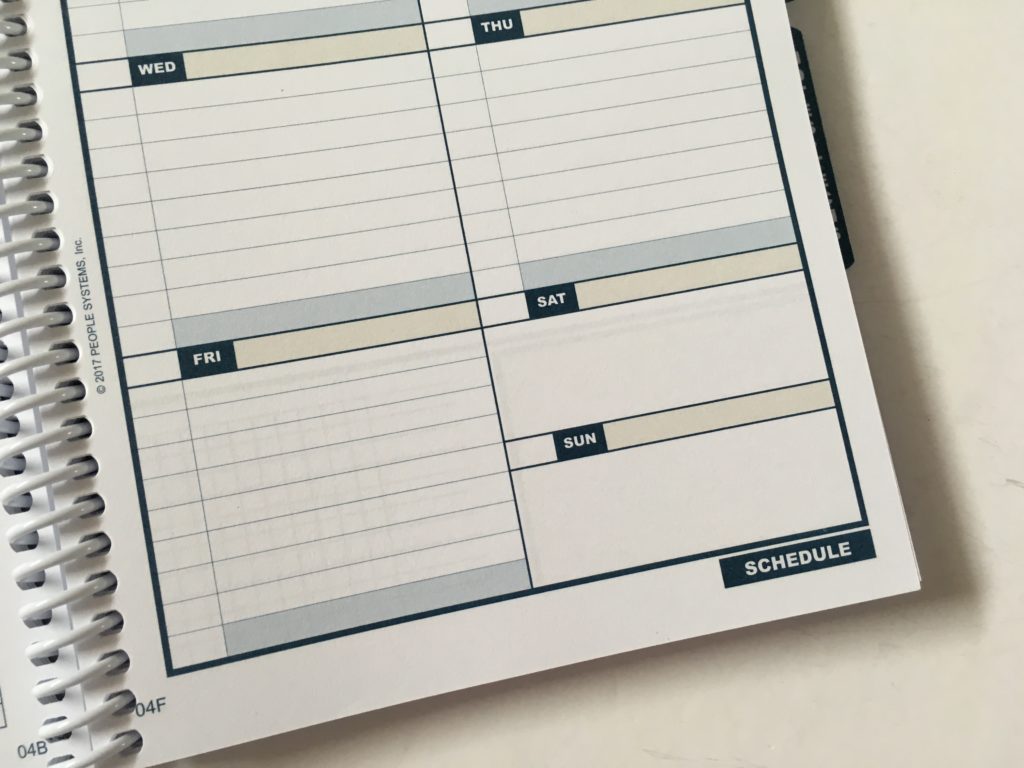 uncalendar weekly planner weekends combined monday week start page quality pen test honest review pros and cons