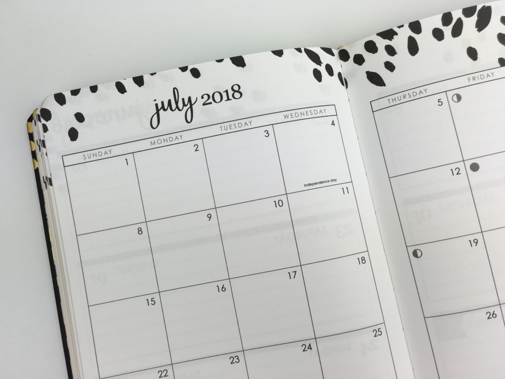 erin condren hardbound life planner monthly calendar sunday week start black and white gold foil honest review pros and cons
