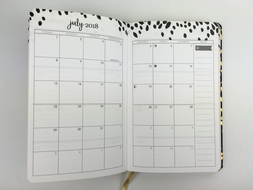 erin condren hardbound life planner monthly calendar sunday week start black and white gold foil honest review pros and cons 2 page calendar