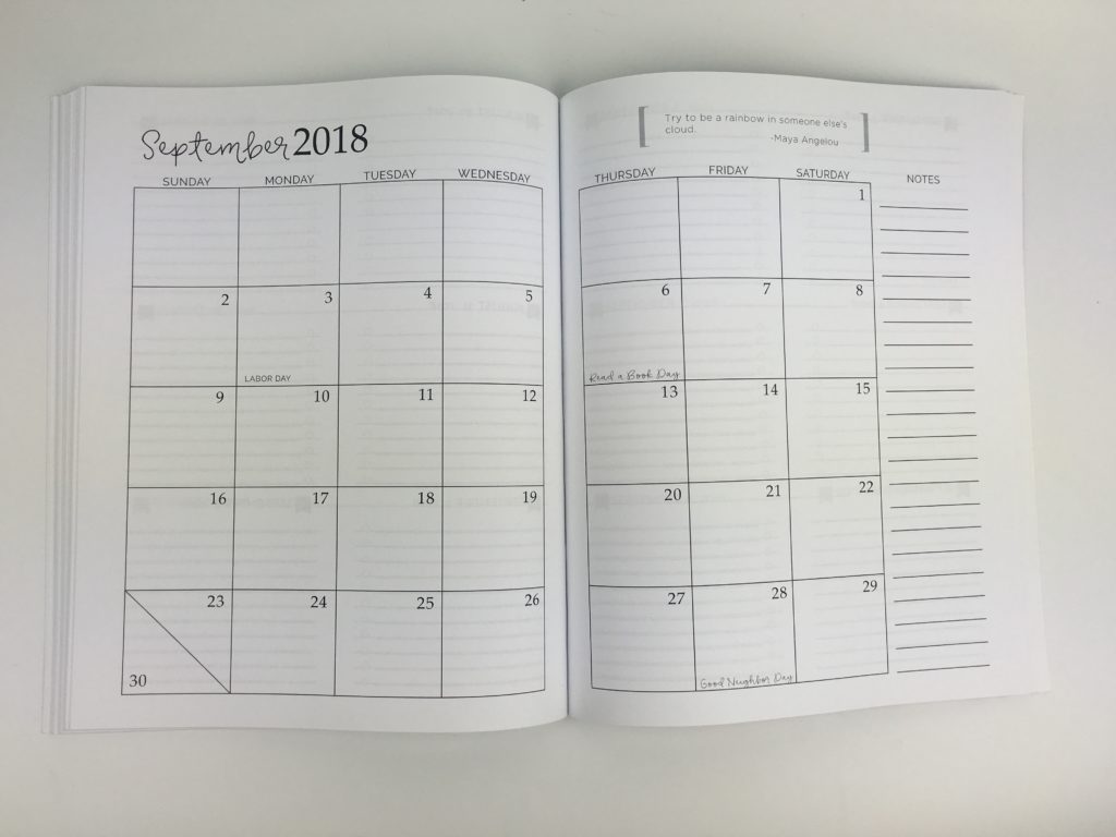 pretty simple planners monthly calendar minimalist neutral alternative to bullet journal light large floral cover cheap amazon planner review pros and cons week start sunday neutral colors
