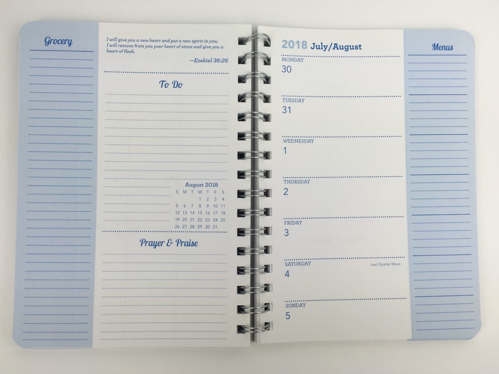 amy knapp planner christian family organizer 2 page weekly spread monday start checklist notes meal plan minimalist mom planner mum america usa cheap affordable notebook