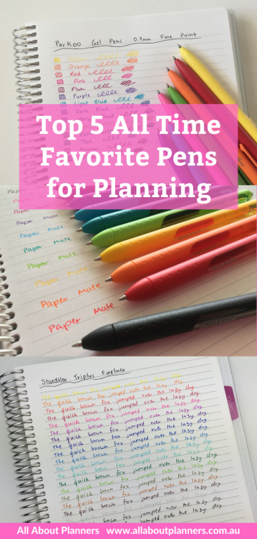 best pens for paper planning no ghosting bleed through write smoothly colors gel fineliner ballpoint all about planners recommendations