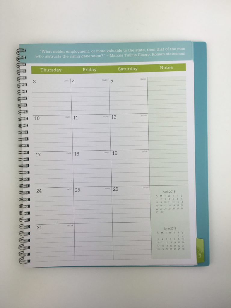 blue sky teacher planner review cover large colorful student categorised lesson planner cheap affordable weekly subject lined public holidays large boxes
