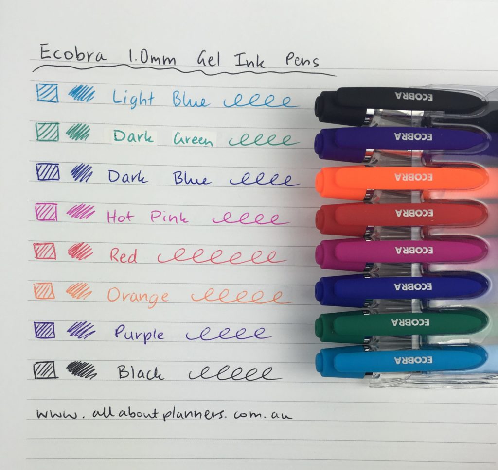 ecobra pen review rainbow german stationery europe haul color coding gel ink expensive pens worth it no smear left hand