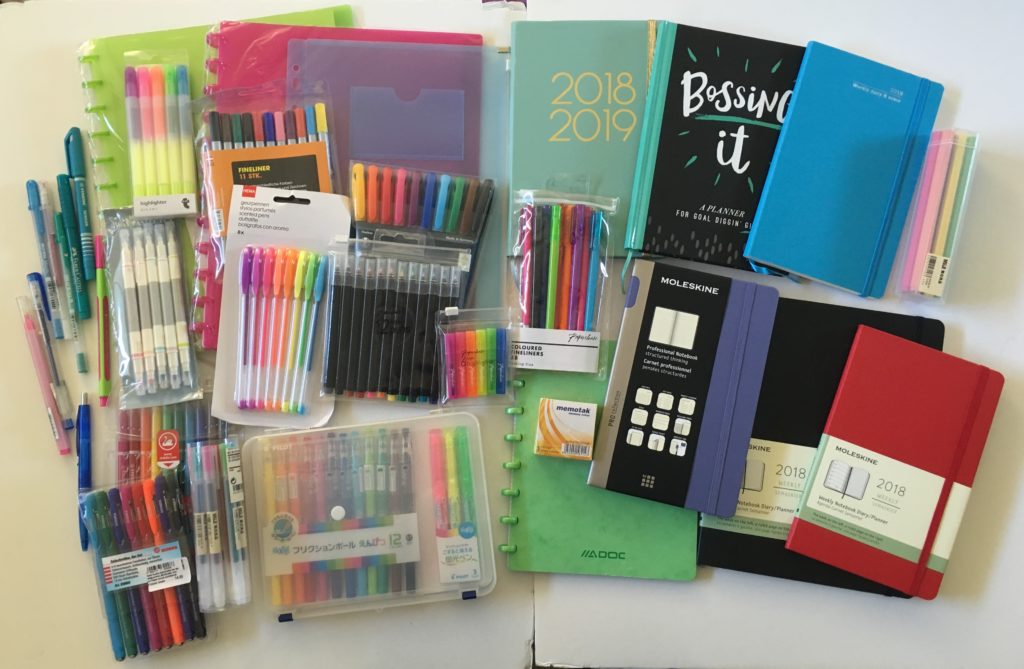 europe stationery haul paperchase planners pen stationery highlighter switzerland moleskin manor globus review recommendation