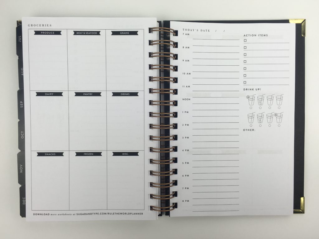 grocery list daily planner by sugar and type minimalist half page size us productivity business blogging honest review