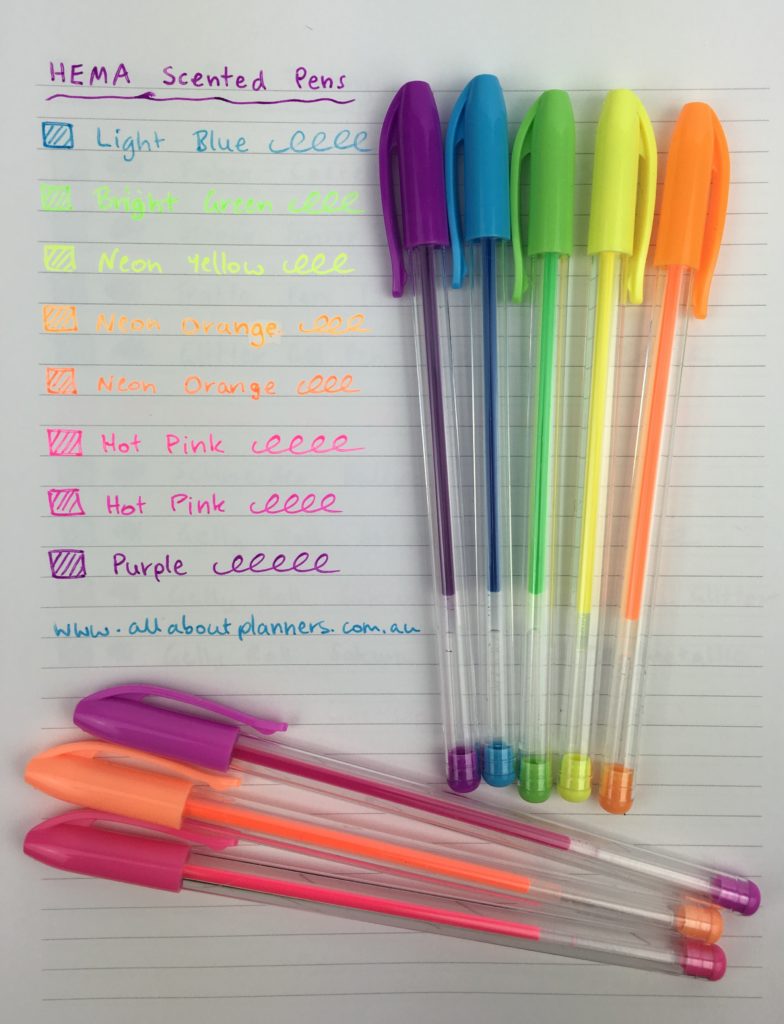 hema pen review neon bright colors rainbow color coding cheap stationery supply stores austria paris organization hot pink yellow cute