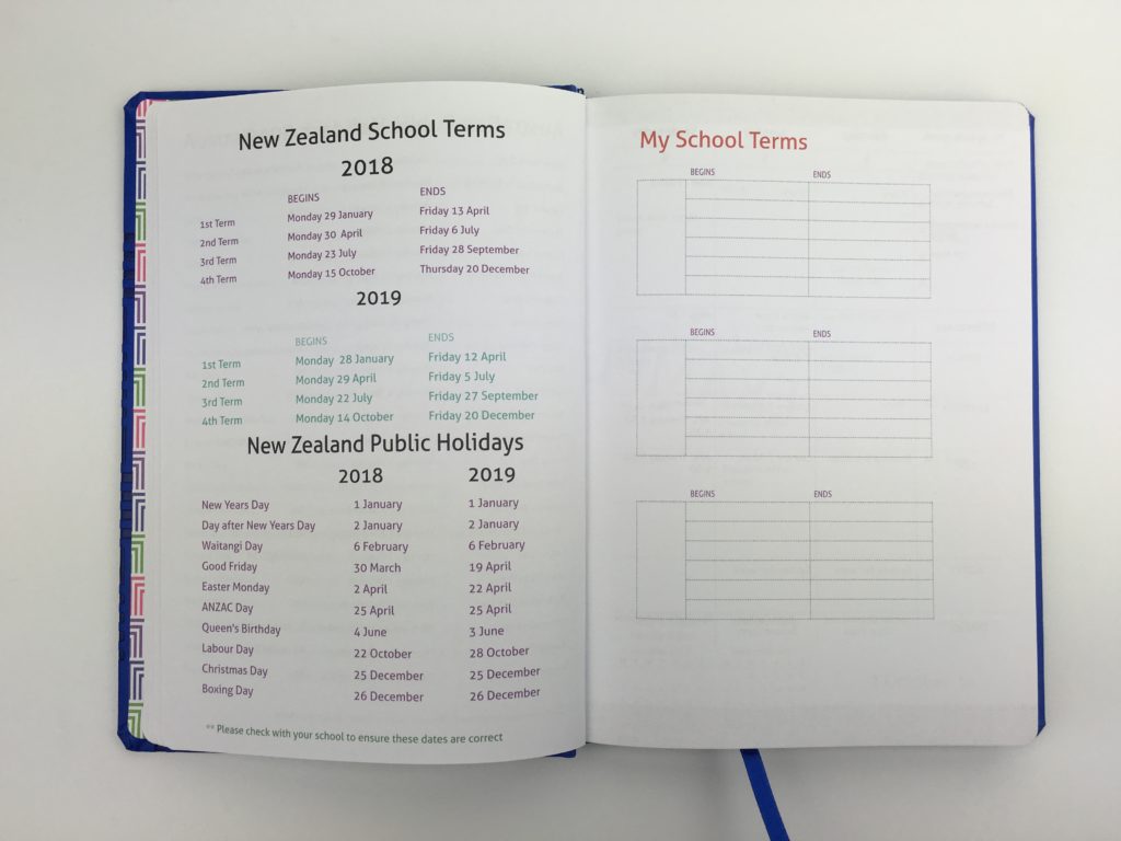 master plan family diary milligram 2018 agenda organizer school term categorised monday week start australia bookbound diary review milestone press