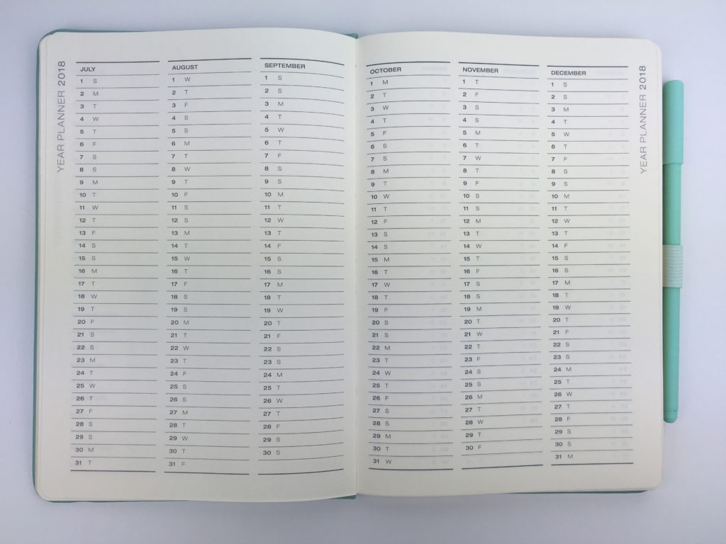 paperchase annual dates at a glance planner organization hardbound notebook preppy classy 2018 weekly monday start horizontal future log