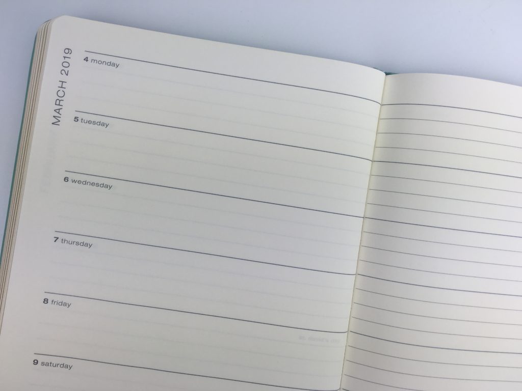 paperchase weekly planner horizontal monday start hardbound minimalist united kingdom cute affordable preppy pros and cons
