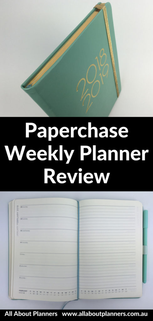 paperchase weekly planner review horizontal agenda week start monday simple minimalist classic london stationery organization