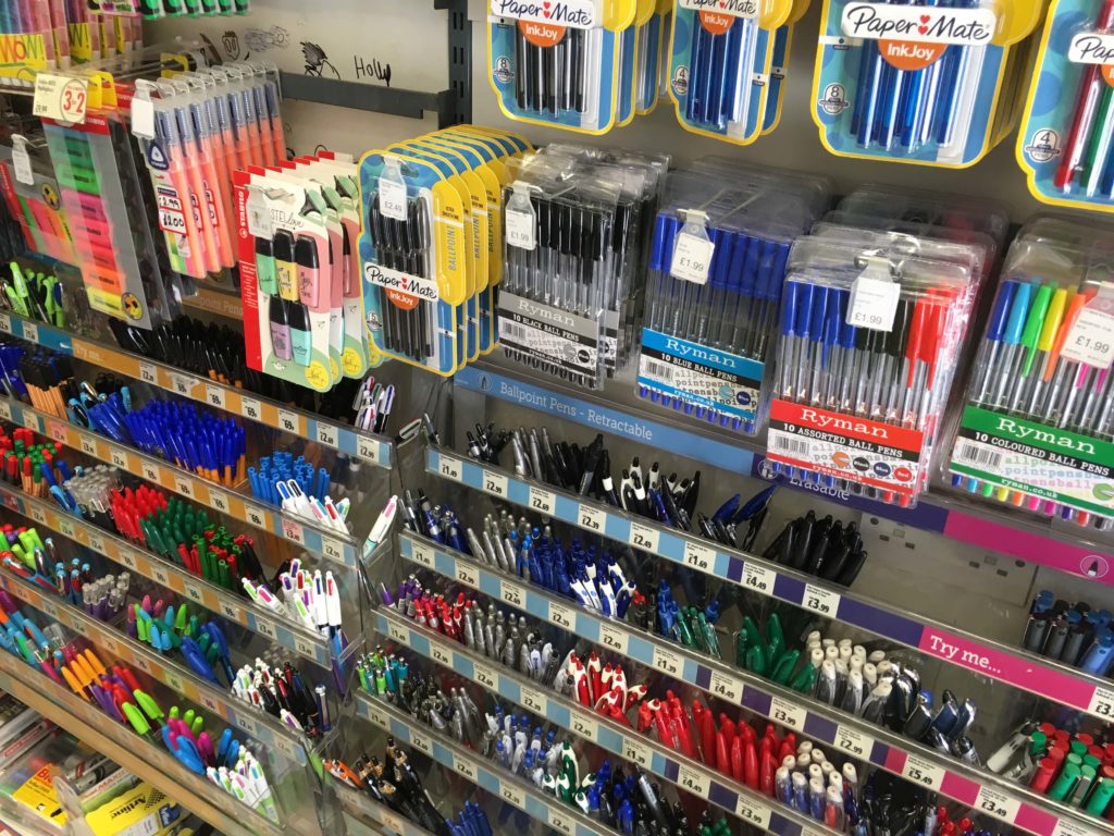 rymans planner supplies london stationery shop windsor pen pencil planning diary agenda color coding-min