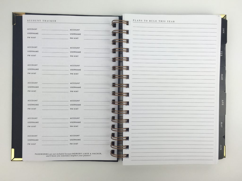 sugar and type planner review annual dates at a glance future log planning minimalist classy american planner cheap accounts tracker horizontal weekly