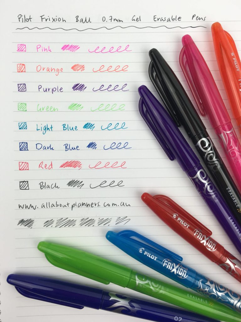 frixion erasable pens review favorite planning supplies gel ink medium tip 0.7mm rainbow-min