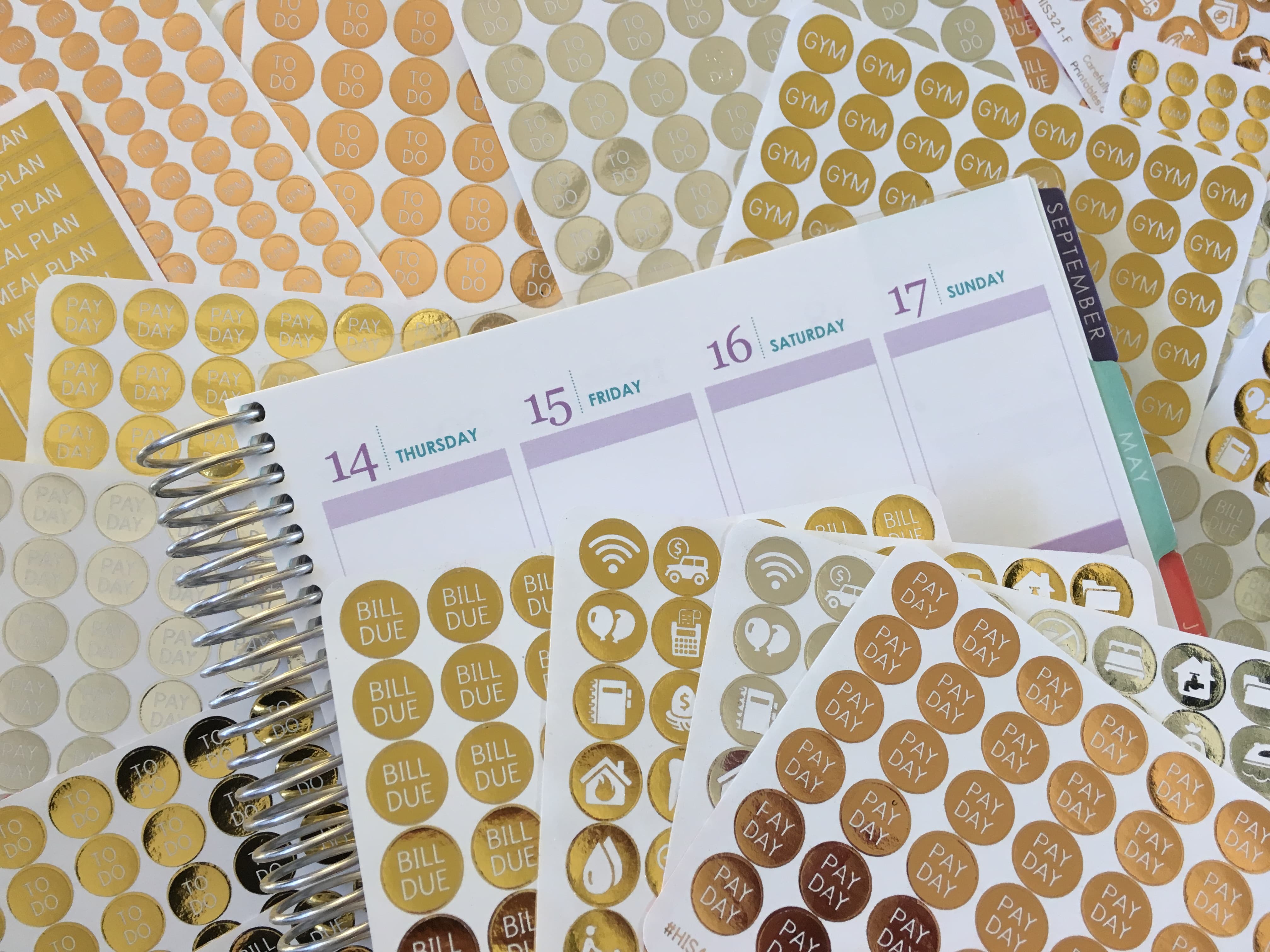 Foil planner stickers! (Gold, silver, rose gold etc.) plus the tools you need to make foil planner stickers