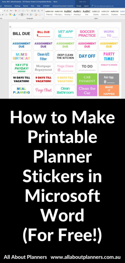 how to make printable planner stickers without microsoft word quick easy cheap tutorial custom personalised decroating diy