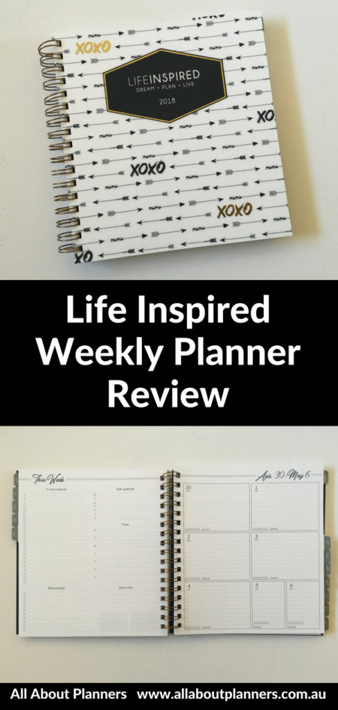 life inspired weekly planner review monday start horizontal list making lined monday start horizontal plus notes layout pros