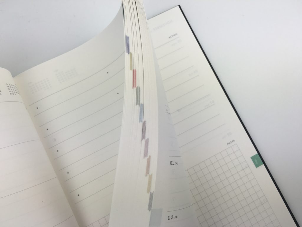 milligram weekly planner review tabs color coded checklist monday start horizontal australia monday start minimalist