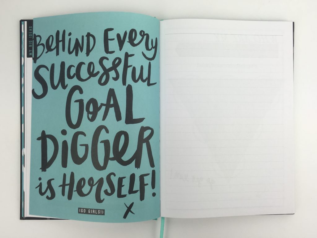 paperchase bossing it planner monthly goals planning weekly 1 page checklist hardbound productivity blogger entrepreneur pros and cons review notebook