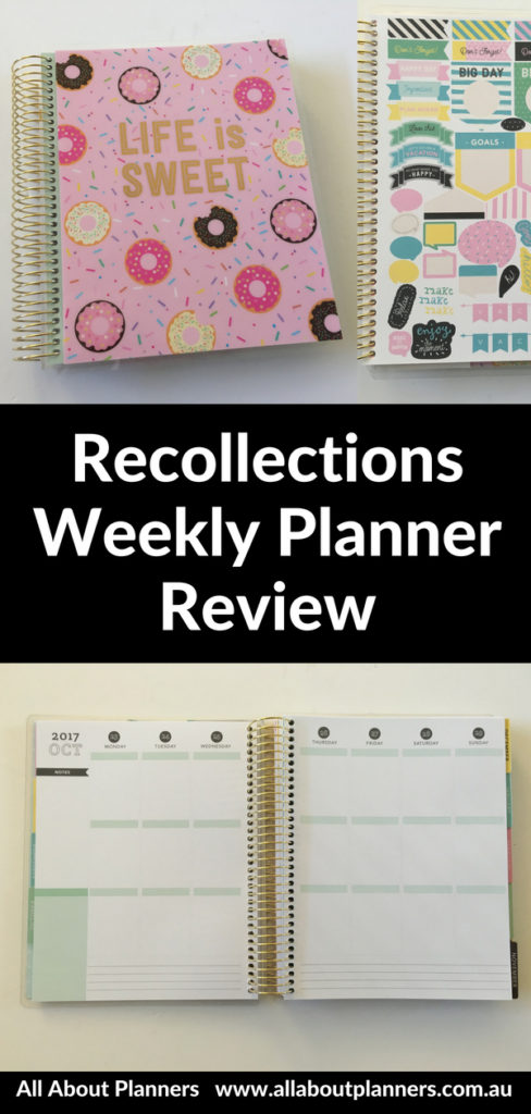 recollections weekly planner review donut life is sweet vertical american usa vertical week on 2 pages similar to erin condren
