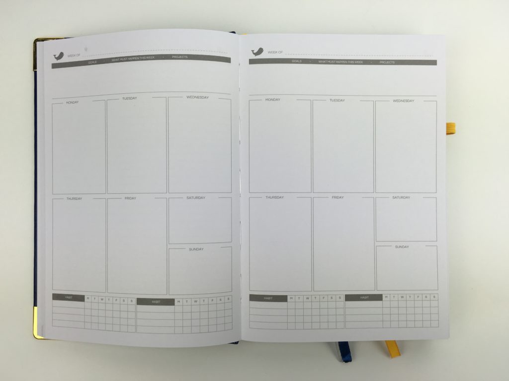 Live whale weekly planner review monday start undated functional minimalist simple gender neutral habit tracker daily