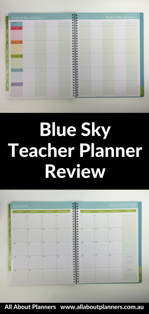 blue sky teacher planner review pros and cons video rainbow academic year cheaper alternative to erin condren teacher planner