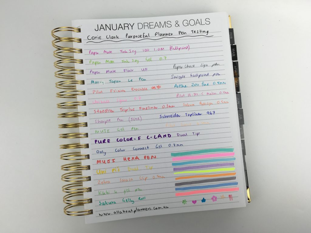 corie clark planner review purposeful pros and cons video pen testing ghosting bleed through quality monday start daily day to a page vertical weekly