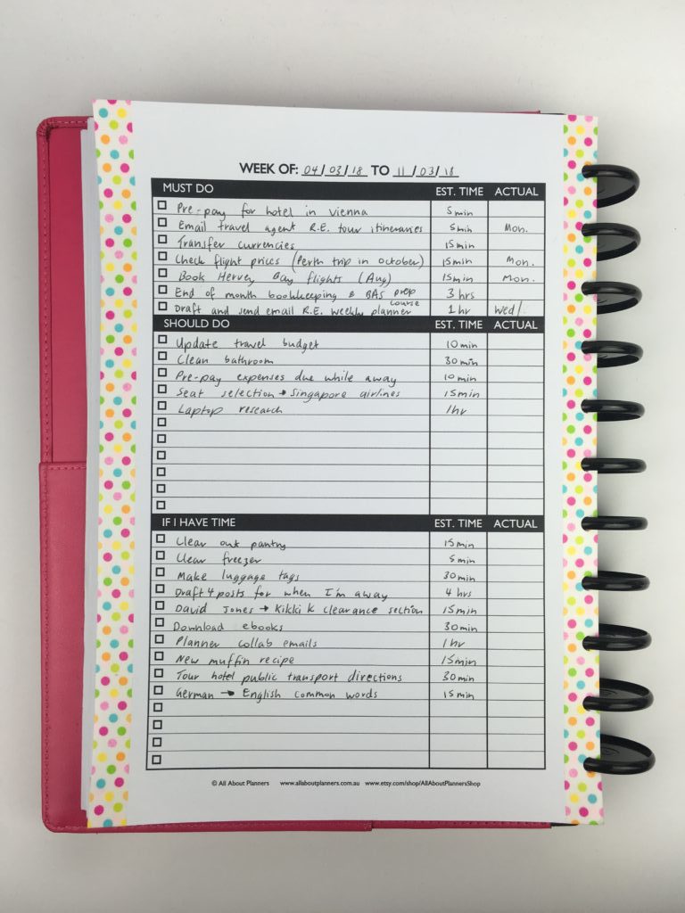 custom weekly planner how to make printables tips ideas color coding washi tape arc discbound notebook review