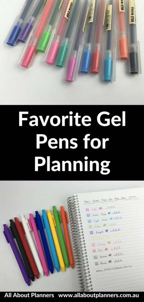 favorite gel pens for planning papermate mujo kaco green review color coding necessities supplies review