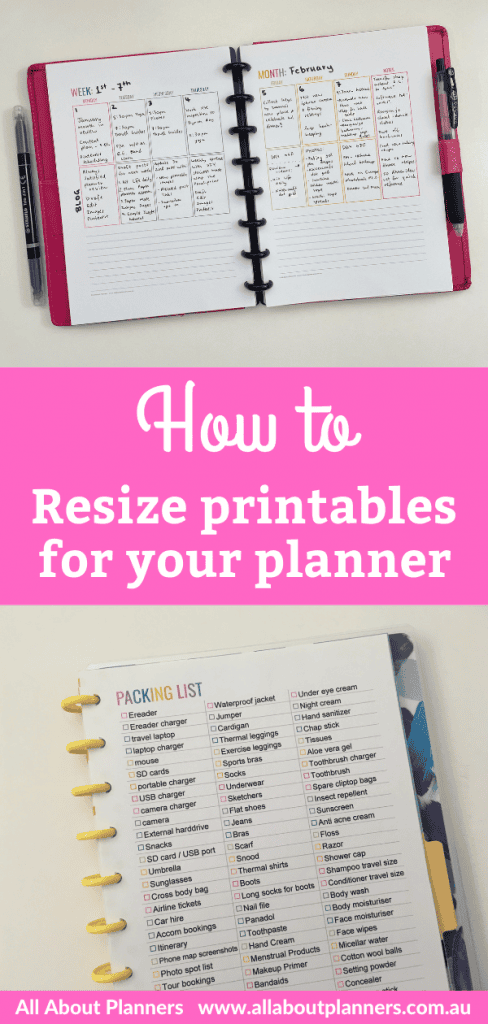 How to resize printables (how to print letter size onto half page, A5 ...