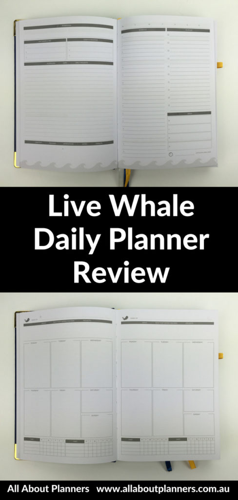 live whale weekly planner review pros cons monday start 2 days per page daily undated scheduling vertical meal planning goals