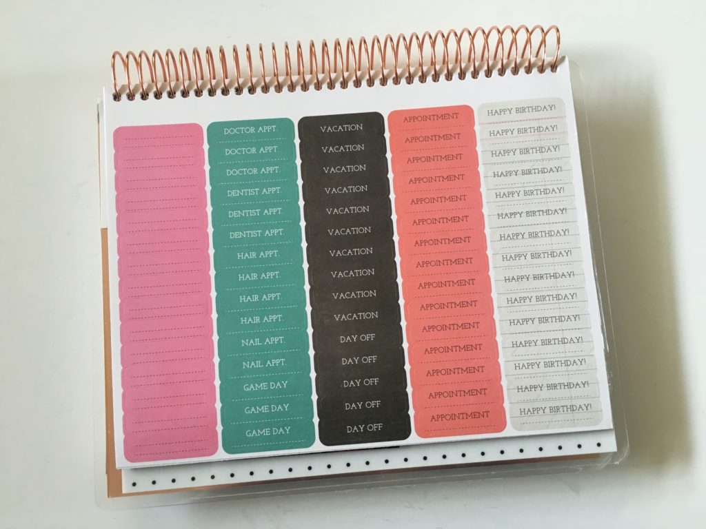 recollections functional planner stickers vacation appointment reminder colorful cheaper alternative to erin condren