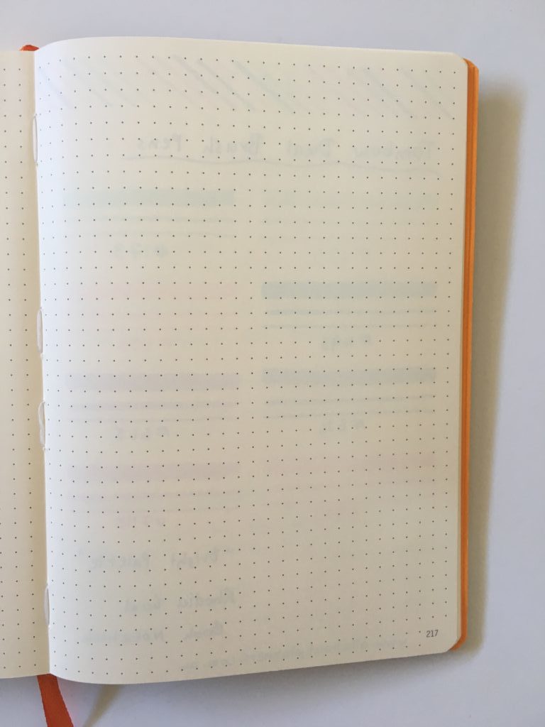 rhodia goal book review tombow brush pen testing bleed through ghosting bullet journal supplies tips inspiration recommendation