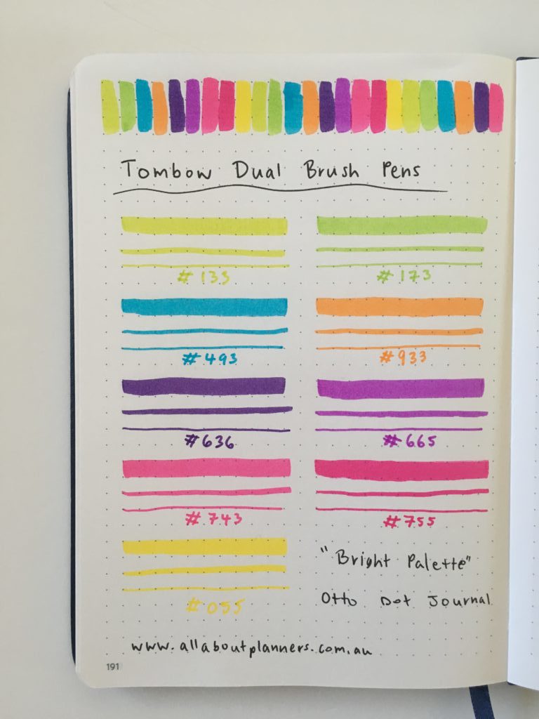 tombow brush pen testing in otto dot journal bleed through ghosting pros and cons review paper quality