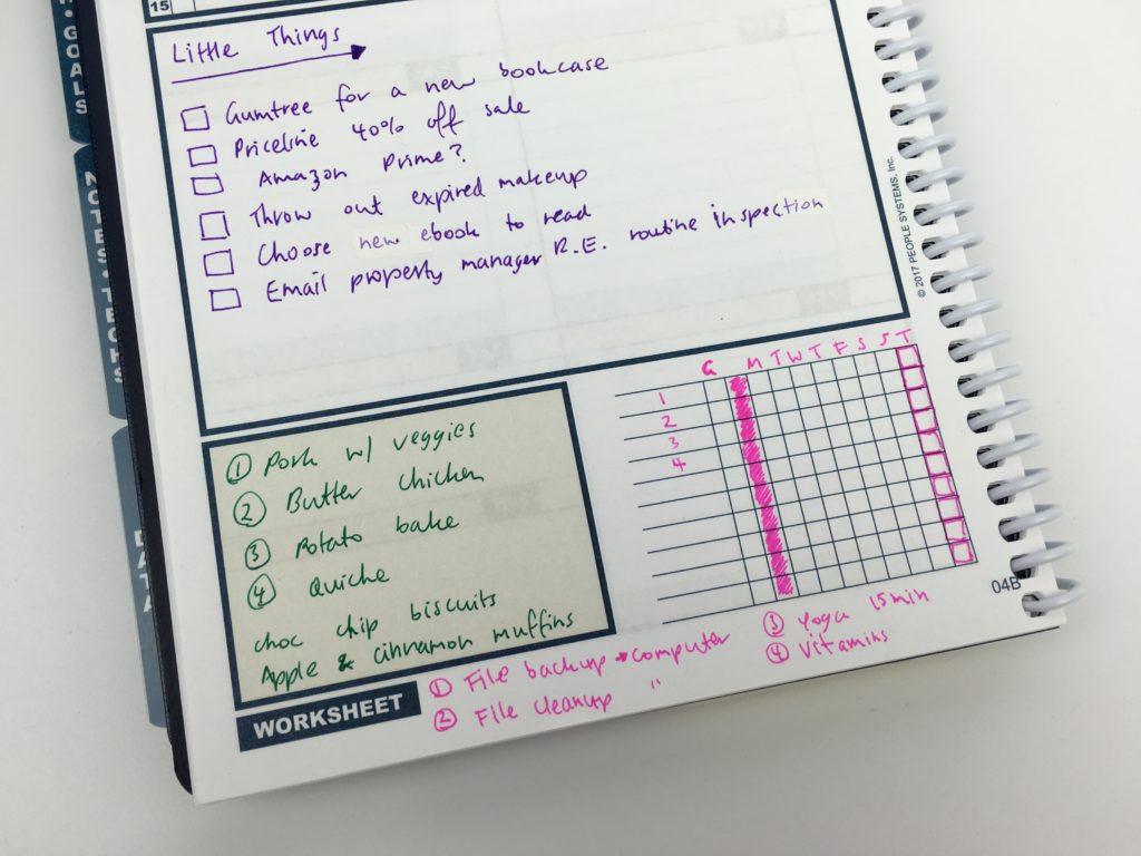uncalendar weekly planner review workflow tasks to do blogging checklist inspiration ideas habit tracker small planner a5 size minimalist simple horizontal