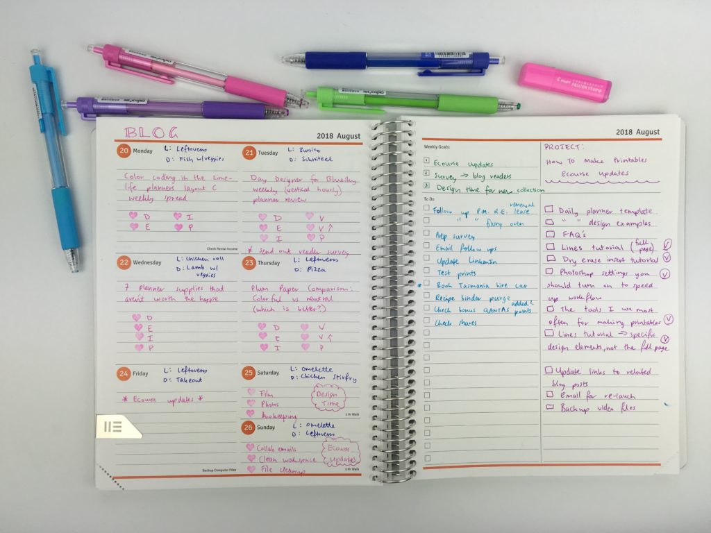 agendio weekly planner review custom made horizontal monday start blogging color coding project checklists line spacing choose your own