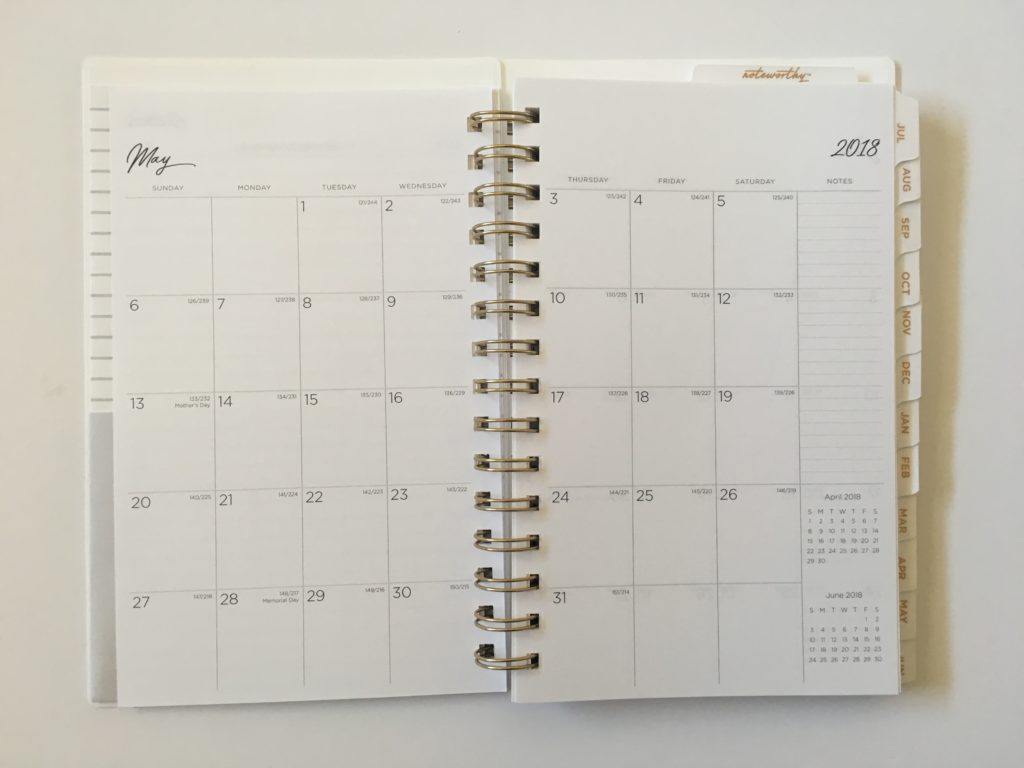 blueksy weekly planner review noteworthy academic year a5 size functional minimalist gold black horizontal monday start 2 page monthly calendar