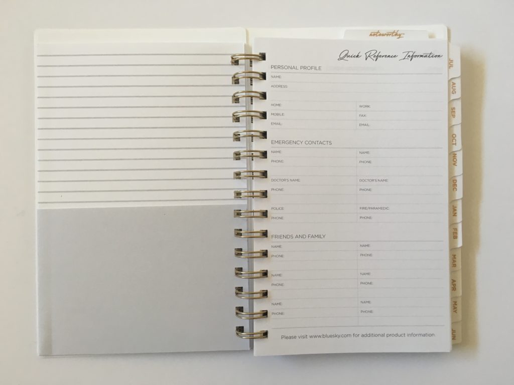 bluesky planner review blue sky weekly planner functional a5 size noteworthy minimalist monday start horizontal quick reference pocket folder